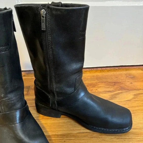 Men’s Harley-Davidson Hustin leather waterproof motorcycle boots size 10.5 - Picture 8 of 12
